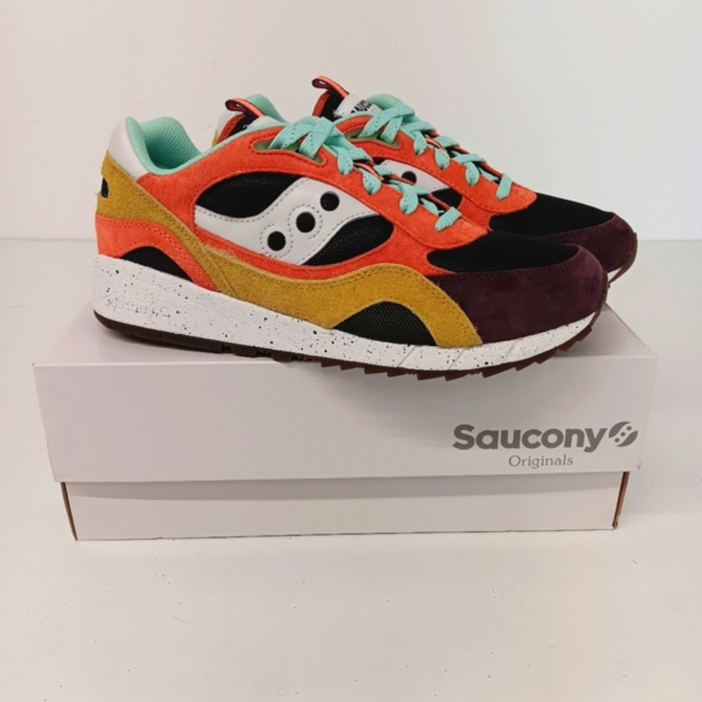 Saucony Women's Shadow 6000 Trailian Low Top Sneakers - Coral/Mustard
